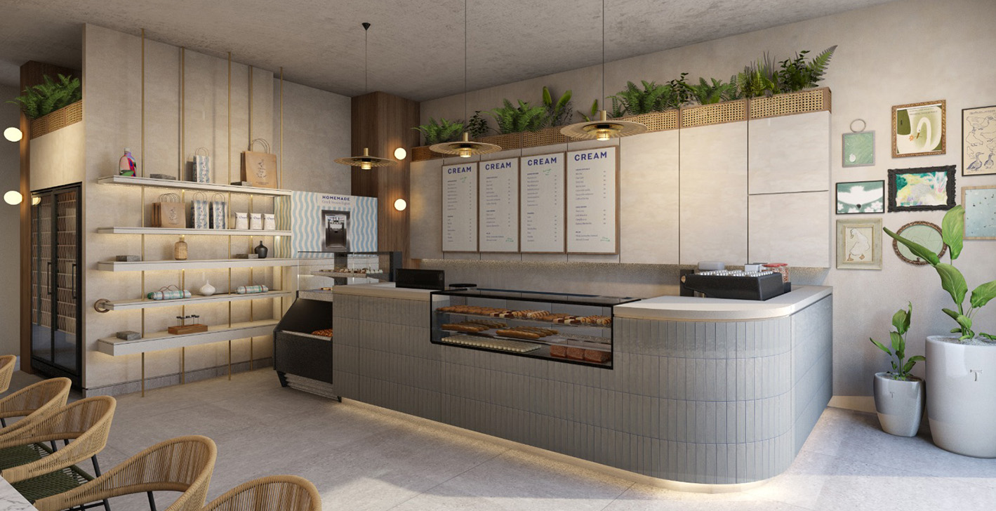 Cream cafe - interior